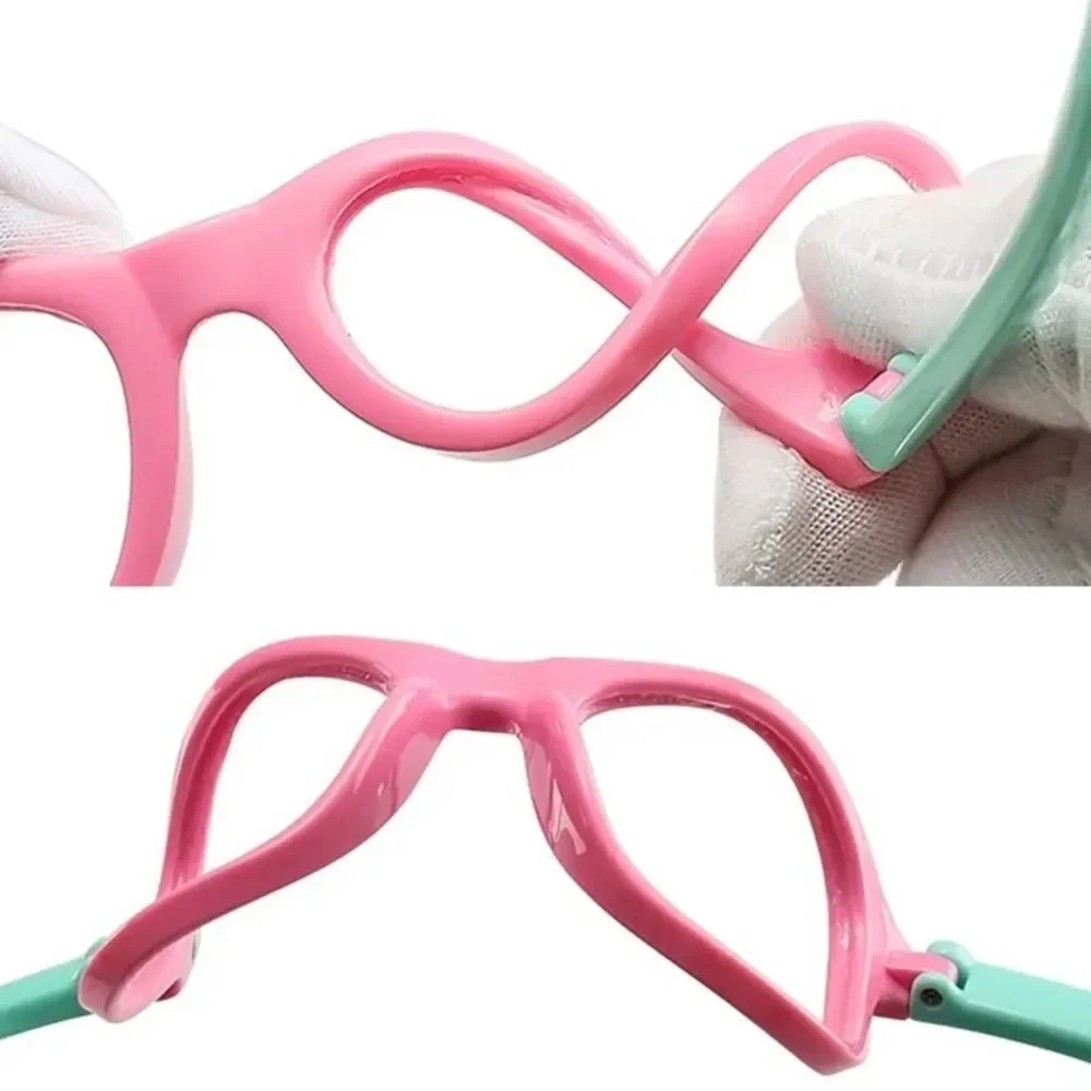 New pink, green frame sunglasses and case 1-6